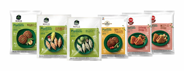 CJ제일제당은 식물성 식품 전문 브랜드 ‘플랜테이블’ 간편식 제품들.