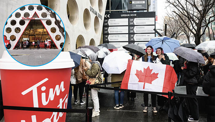 캐나다 커피 브랜드 팀홀튼은 지난해 12월 신논현역점을 열고 프리미엄 전략을 내세우며 본격적인 국내 시장 공략에 나섰다.